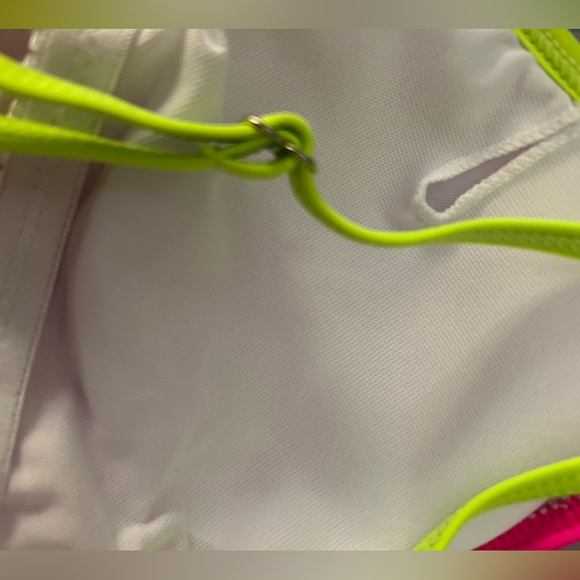 Hot Pink One Piece with Neon Green Accents - Picture 3 of 3